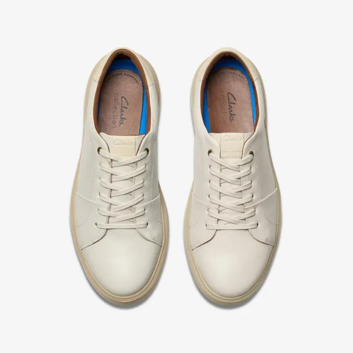 Clarks Trainers Brodin Lace White Leather 8211 Men