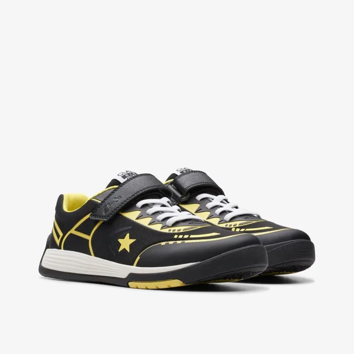 Clarks Trainers Cica Star Flex Youth Black Combination 8211 Kids