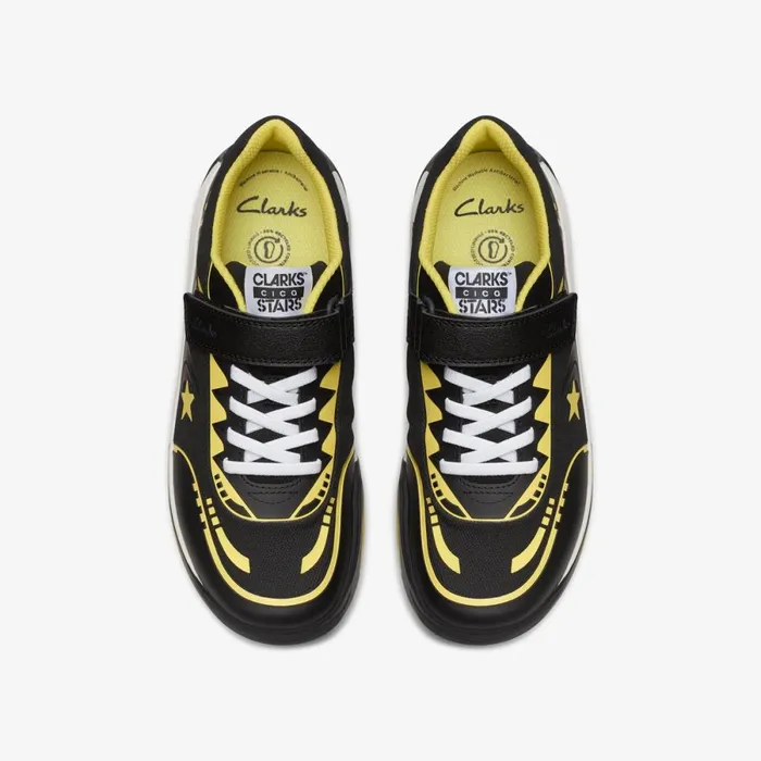 Clarks Trainers Cica Star Flex Youth Black Combination 8211 Kids