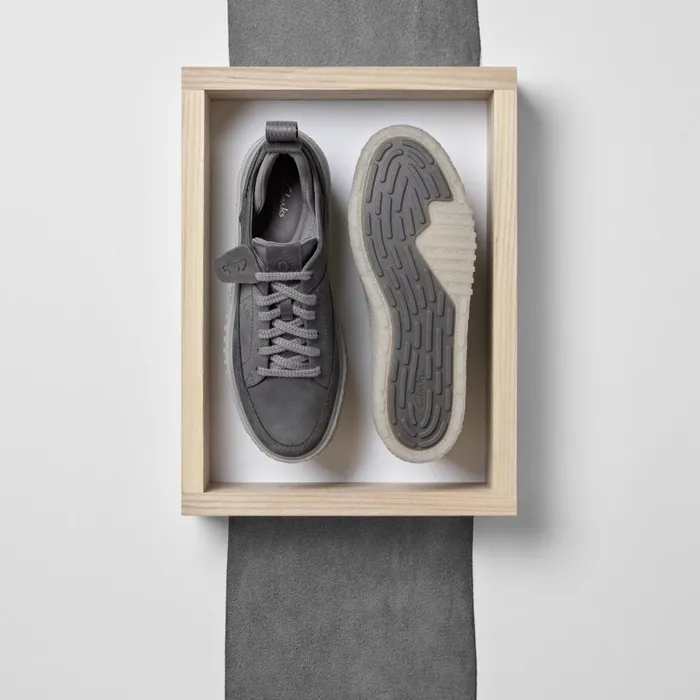 Clarks Trainers Somerset Lace Dark Grey Nubuck 8211 Men