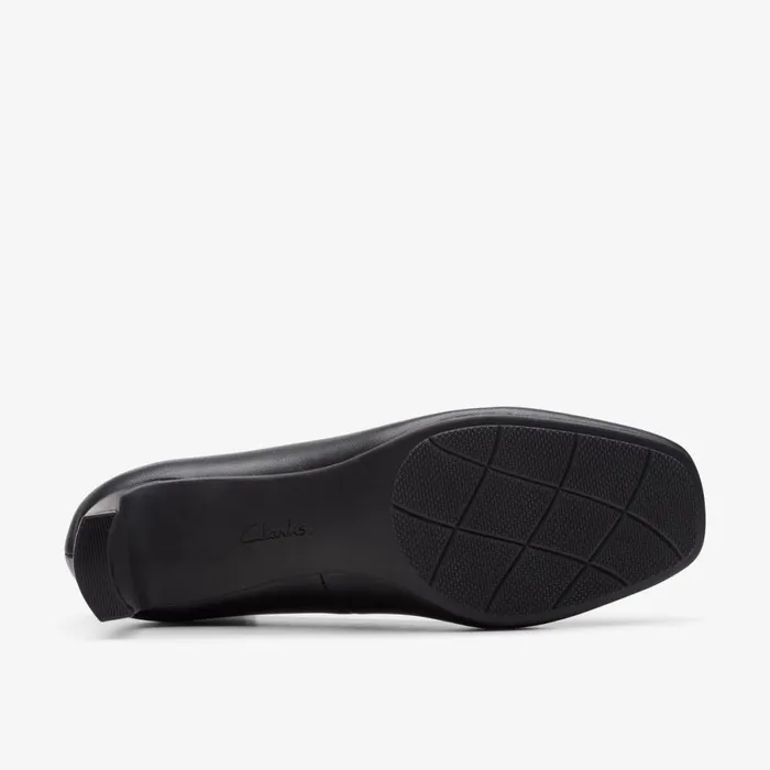 Clarks Wide Fit Shoes Kyndall Iris Black Leather 8211 Women