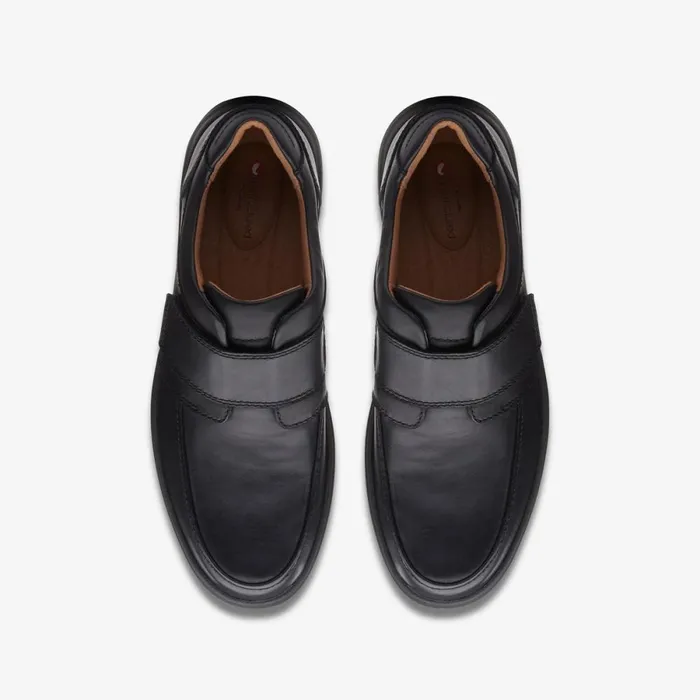 Clarks Wide Fit Shoes Un Abode Strap Loafer Black Leather 8211 Men Clarks Wide Fit Shoes Un Abode Strap Loafer Black Leather 8211 Men