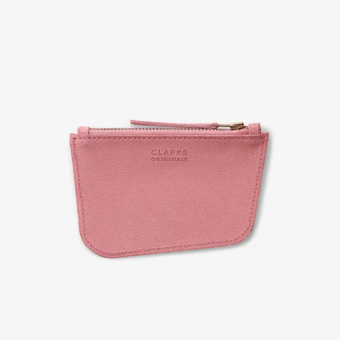 Clarks Women039s Purses Wallabee Coin Pink Suede 8211 WomenMen