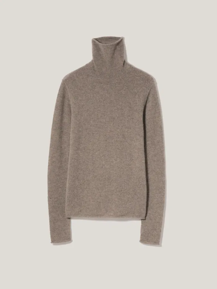 Cloud Cashmere Polo Jumper Taupe Women Jigsaw Knitwear and Cashmere