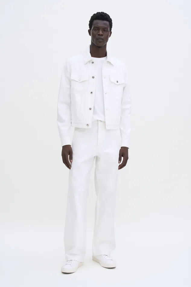 Coats and Jackets Classic Jean Jacket Ecru Wash filippak Men