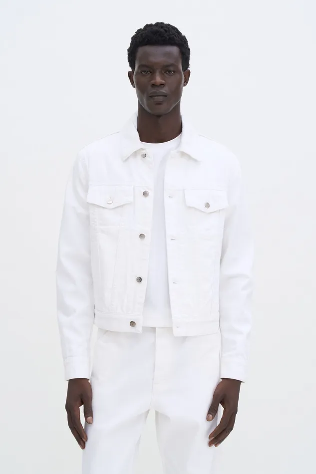 Coats and Jackets Classic Jean Jacket Ecru Wash filippak Men