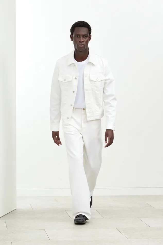 Coats and Jackets Classic Jean Jacket Ecru Wash filippak Men
