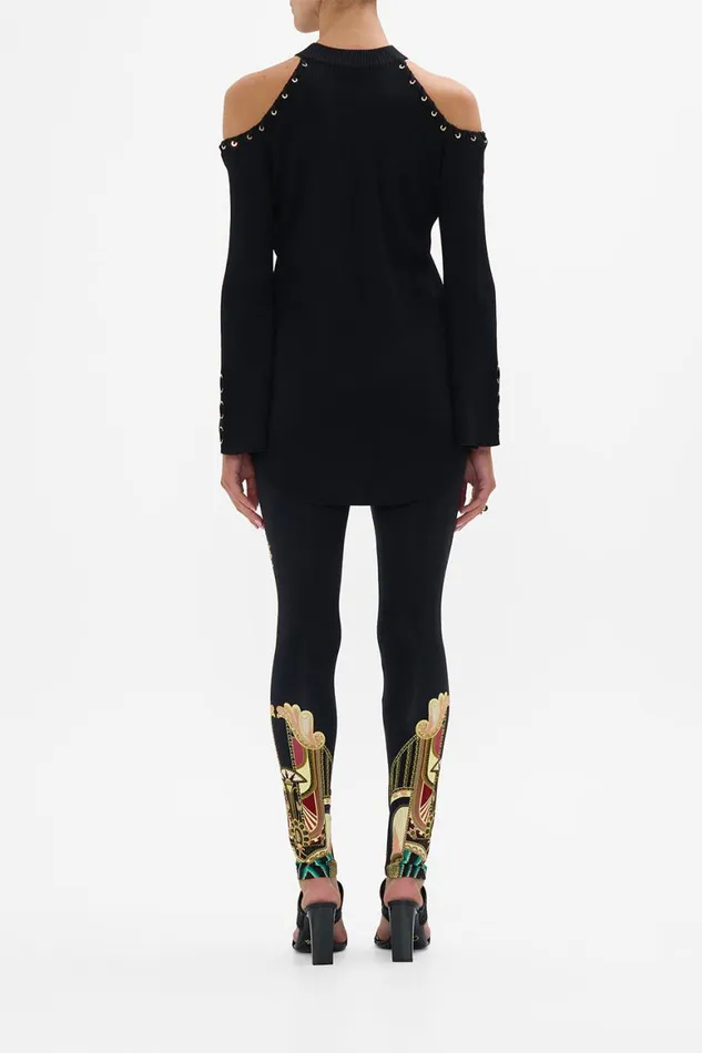 COLD SHOULDER FLARED SLEEVE KNIT THEY CALLED HER NEFERTARI They Called Her Nefertari Womens Camilla Knitwear