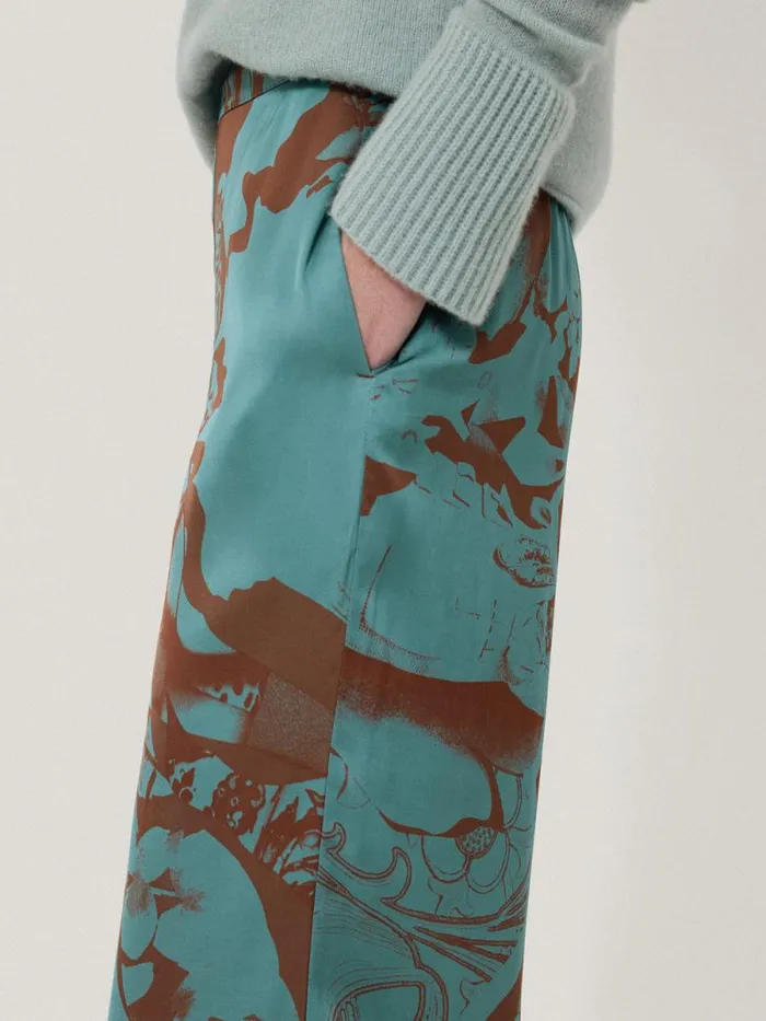 Collage Stitch Detail Trouser Blue Women Jigsaw Trousers