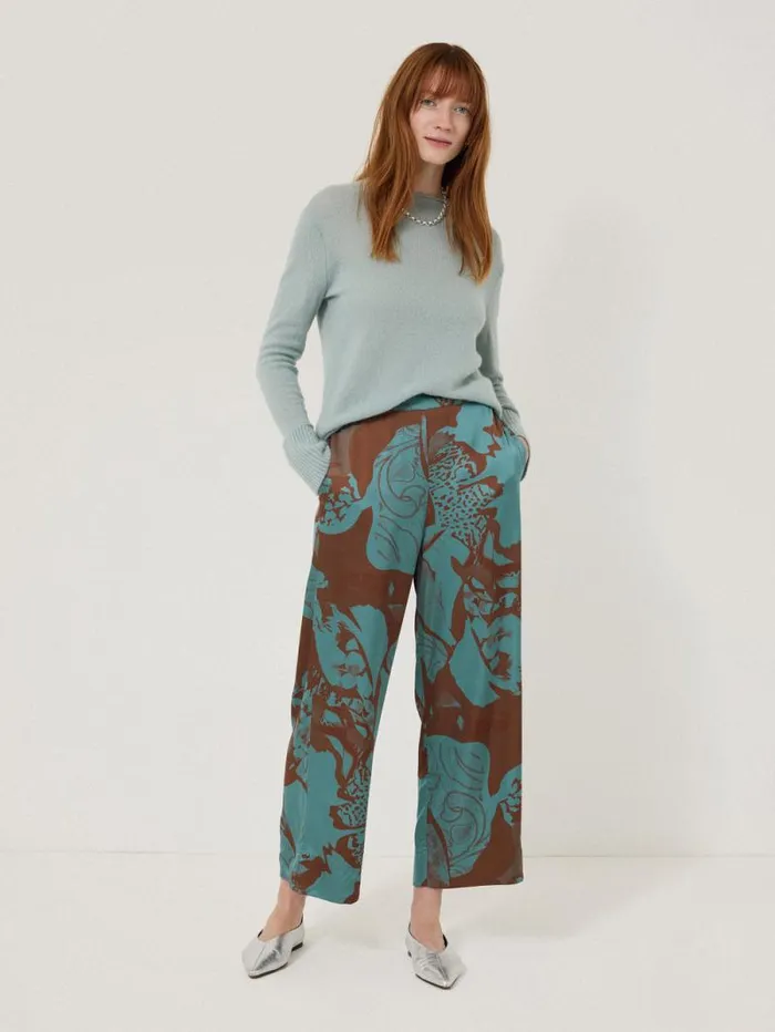 Collage Stitch Detail Trouser Blue Women Jigsaw Trousers