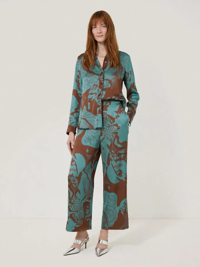 Collage Stitch Detail Trouser Blue Women Jigsaw Trousers