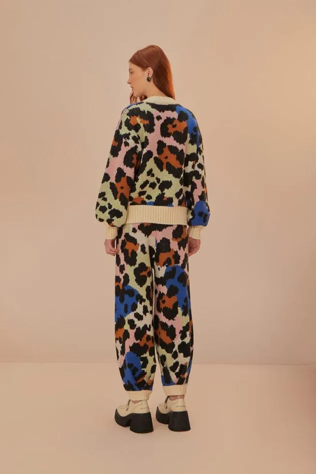 Colorful Leopards Knit Pants Women FARM Rio Pants