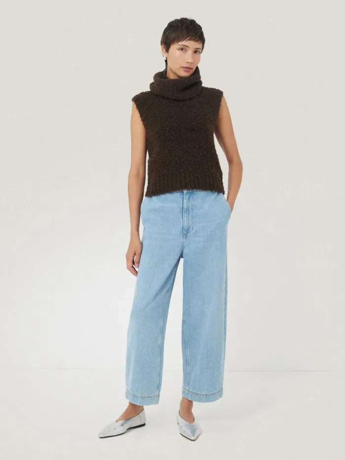 Cosy Boucle Tank And Snood Brown Women Jigsaw Knitwear and Cashmere