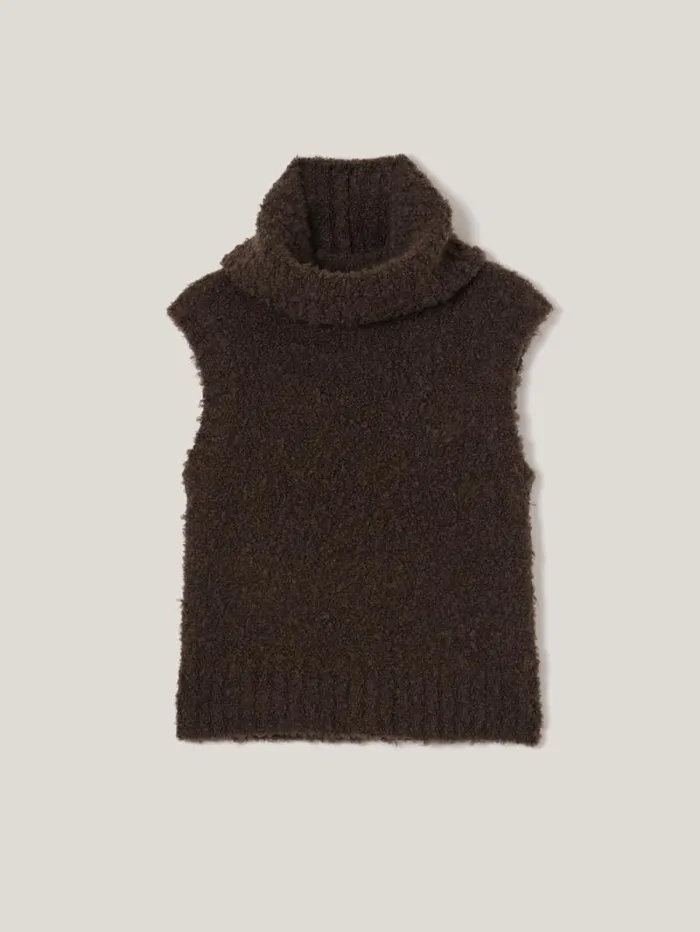 Cosy Boucle Tank And Snood Brown Women Jigsaw Knitwear and Cashmere