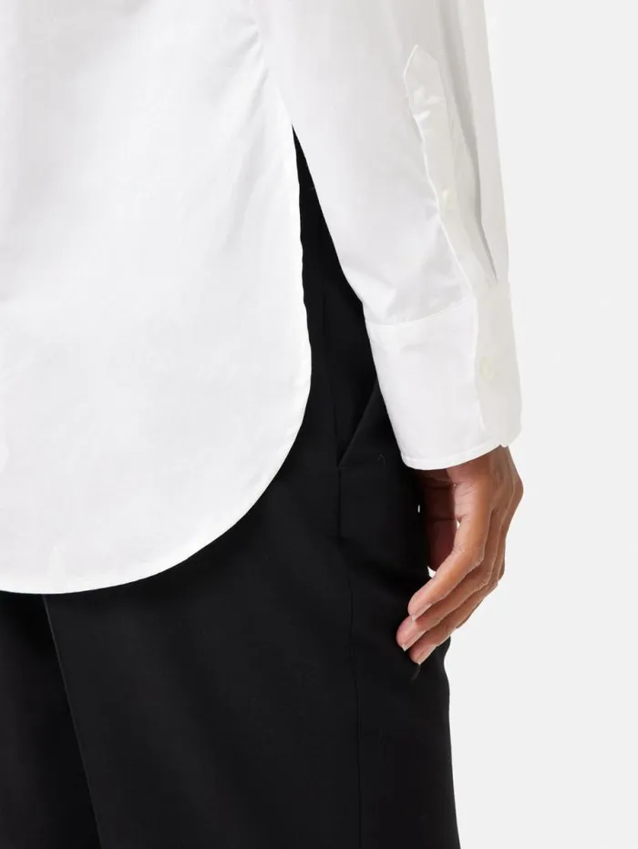 Cotton Poplin Shirt White Women Jigsaw Shirts and Tops