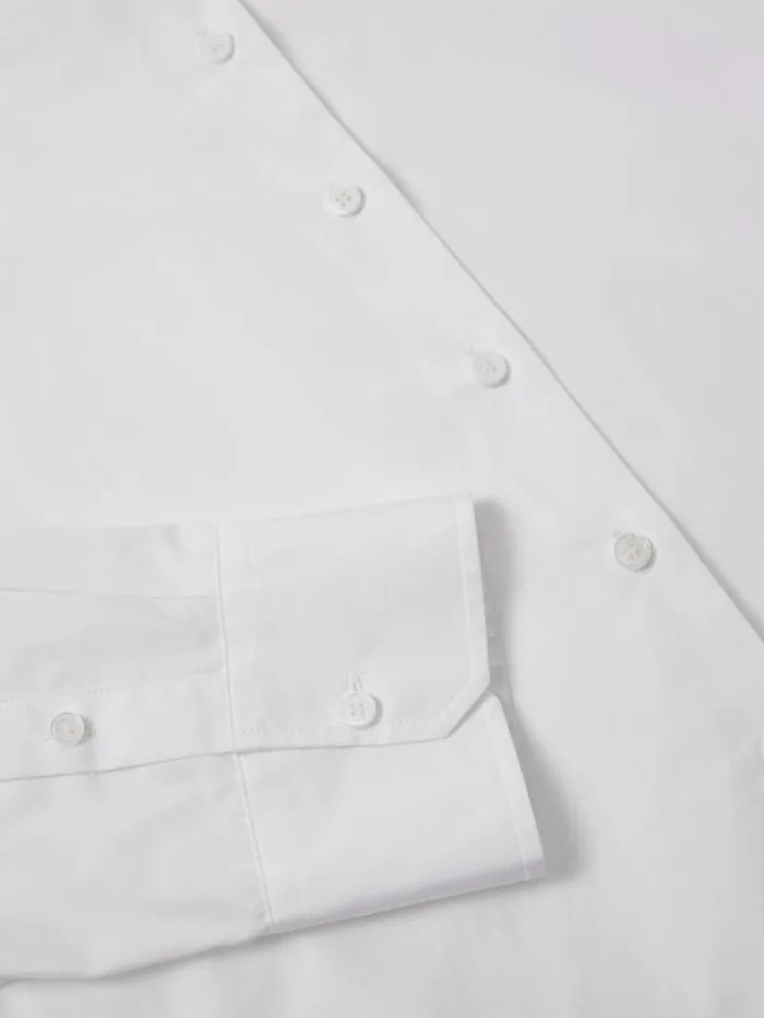 Cotton Poplin Shirt White Women Jigsaw Shirts and Tops