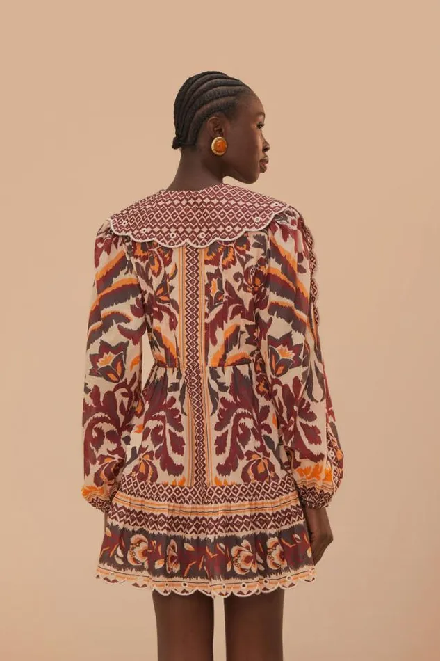 Cream Toucans Scarf Mini Dress Women FARM Rio Mini Dresses