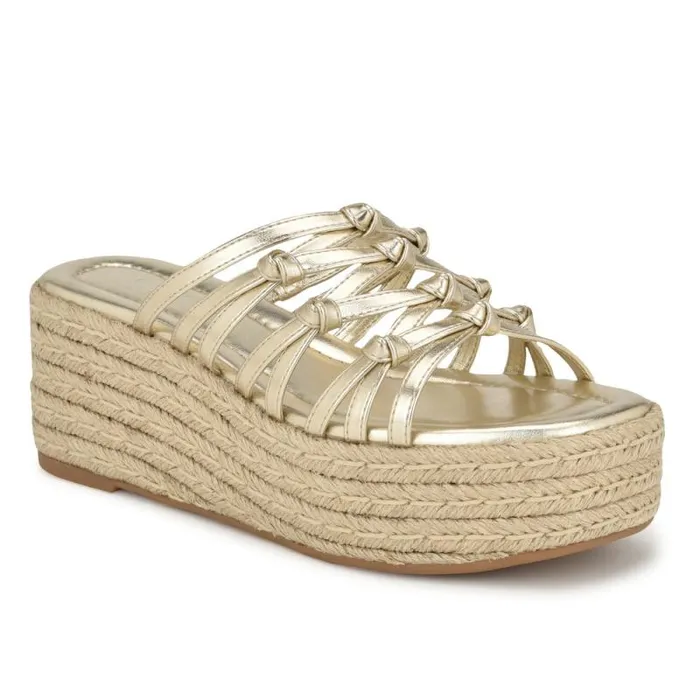Cristy Espadrille Wedge Sandals Platino Women Nine West Sandals Cristy Espadrille Wedge Sandals Platino Women Nine West Sandals
