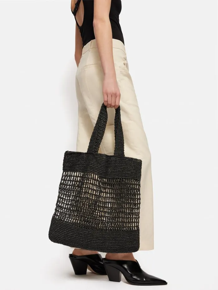 Crochet Tote Black Women Jigsaw Bags