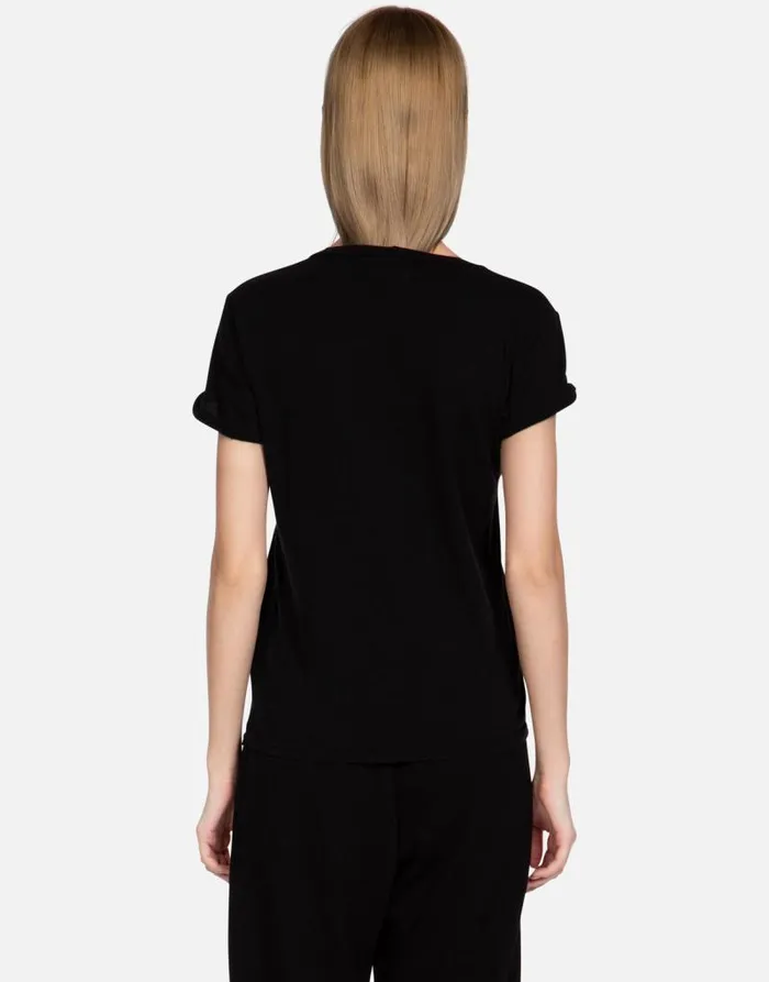 Croft Inner Peace Sign Black Women Lauren Moshi Short Sleeve