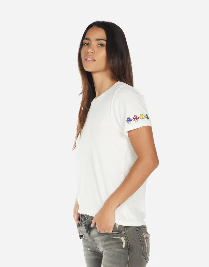 Croft Mushroom Happyface Milk Women Lauren Moshi Short Sleeve