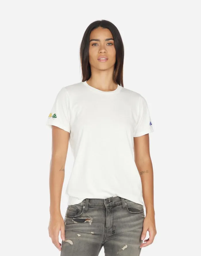Croft Mushroom Happyface Milk Women Lauren Moshi Short Sleeve
