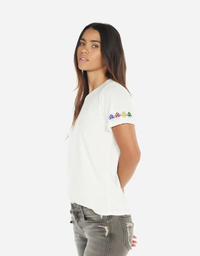 Croft Mushroom Happyface Milk Women Lauren Moshi Short Sleeve