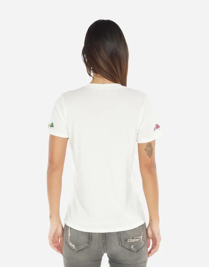 Croft Mushroom Happyface Milk Women Lauren Moshi Short Sleeve