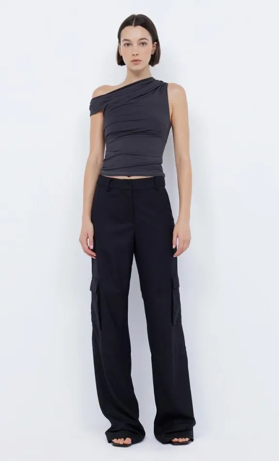 Cropped Shop Bec Bridge Serene Top Charcoal