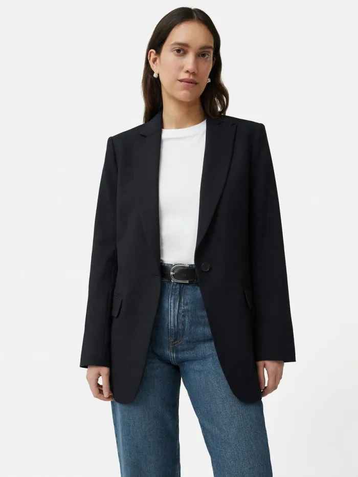 Crosshatch Knox Blazer Navy Women Jigsaw Suits and Tailoring
