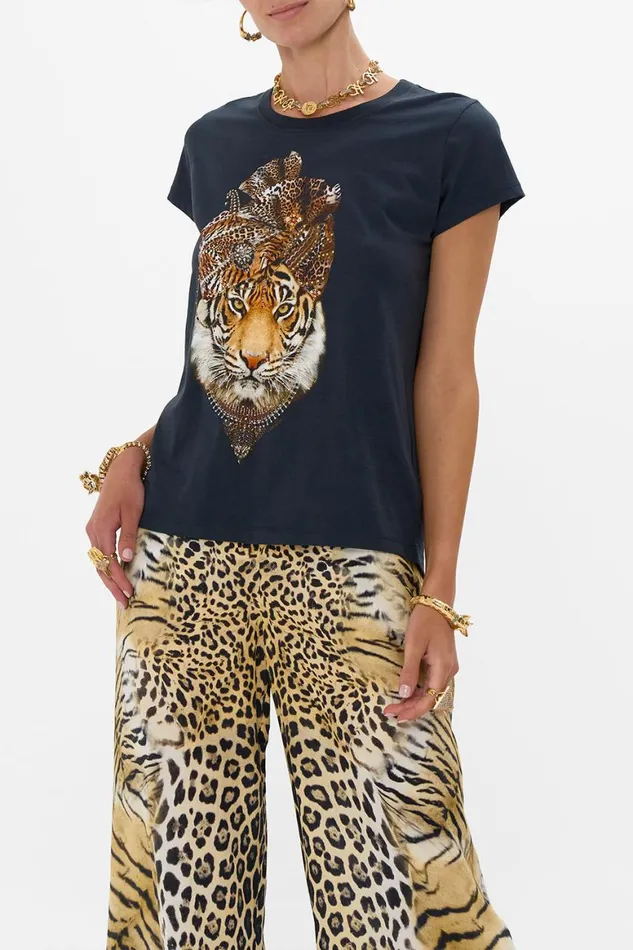 CURVED HEM FITTED TEE JAGUAR Jaguar Womens Camilla Tees