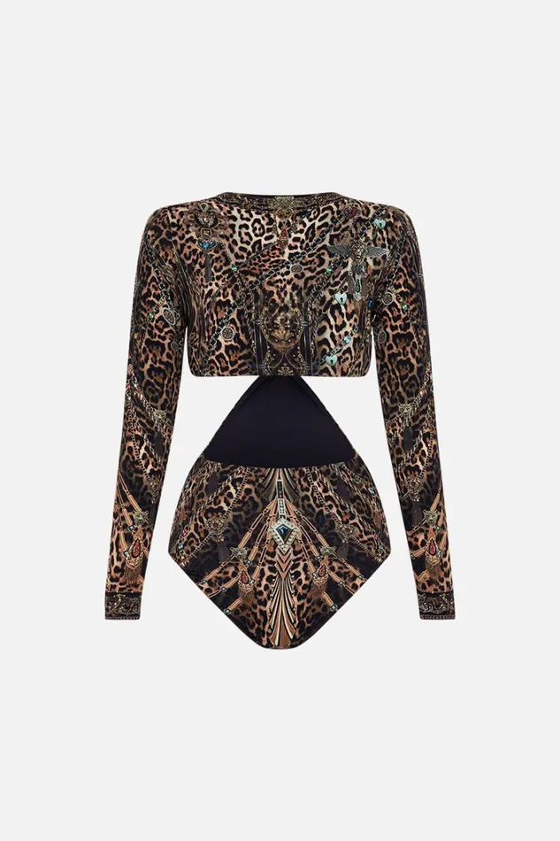 CUT OUT BODYSUIT WITH TRIM AMSTERGLAM Amsterglam Womens Camilla Bras and Underwear