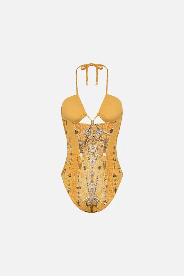 CUT OUT HALTER ONE PIECE WITH TRIM VALLEY OF THE KINGS Valley Of The Kings Womens Camilla One Pieces