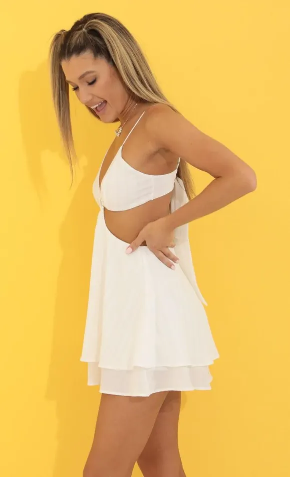 Cutout Dress White Women LUCY IN THE SKY Mini Dresses Cutout Dress White Women LUCY IN THE SKY Mini Dresses