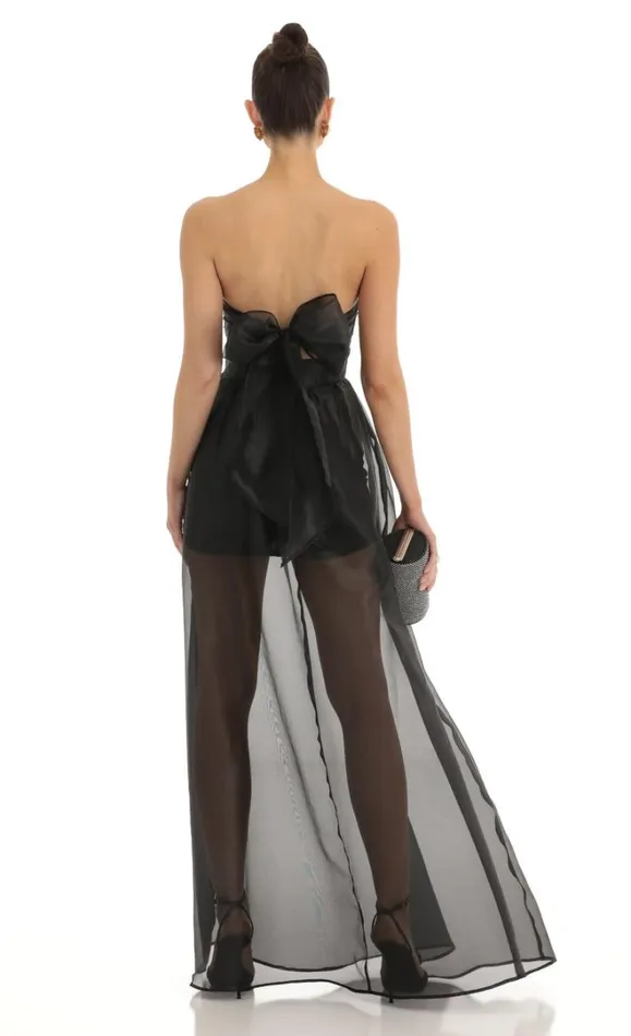 Cutout Strapless Maxi Dress Black Women LUCY IN THE SKY Maxi Dresses Cutout Strapless Maxi Dress Black Women LUCY IN THE SKY Maxi Dresses