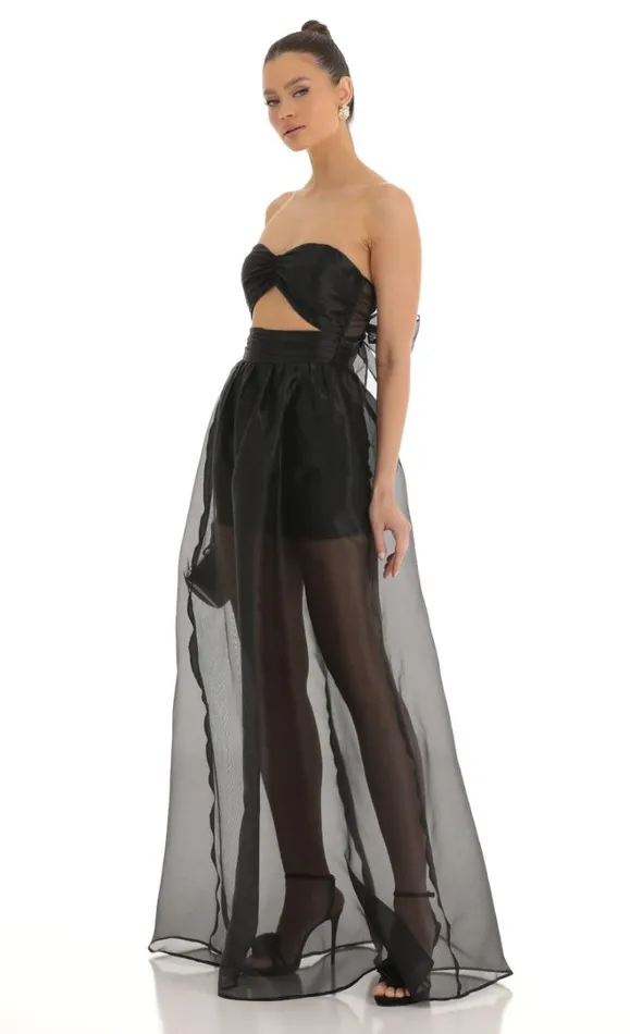 Cutout Strapless Maxi Dress Black Women LUCY IN THE SKY Maxi Dresses Cutout Strapless Maxi Dress Black Women LUCY IN THE SKY Maxi Dresses
