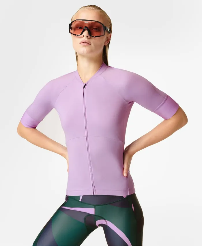 Cycling Short Sleeve Jersey Aeon Purple Women TShirts Sweaty Betty
