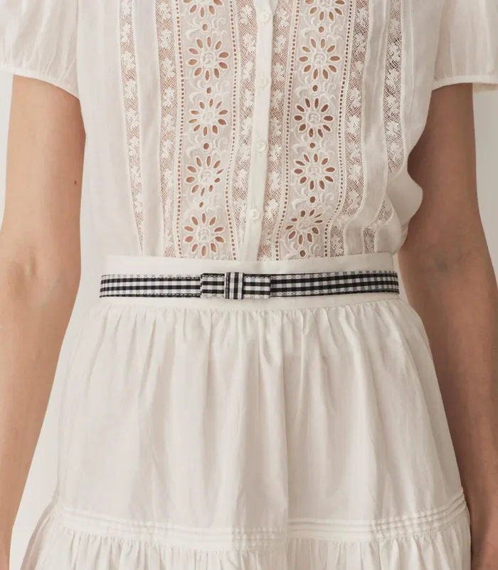 DEN Belts Hats and Gloves Women Junie Bow Belt Gingham