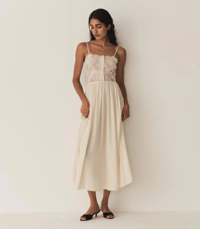DEN Dresses Women Corinne Dress Mother Of Pearl