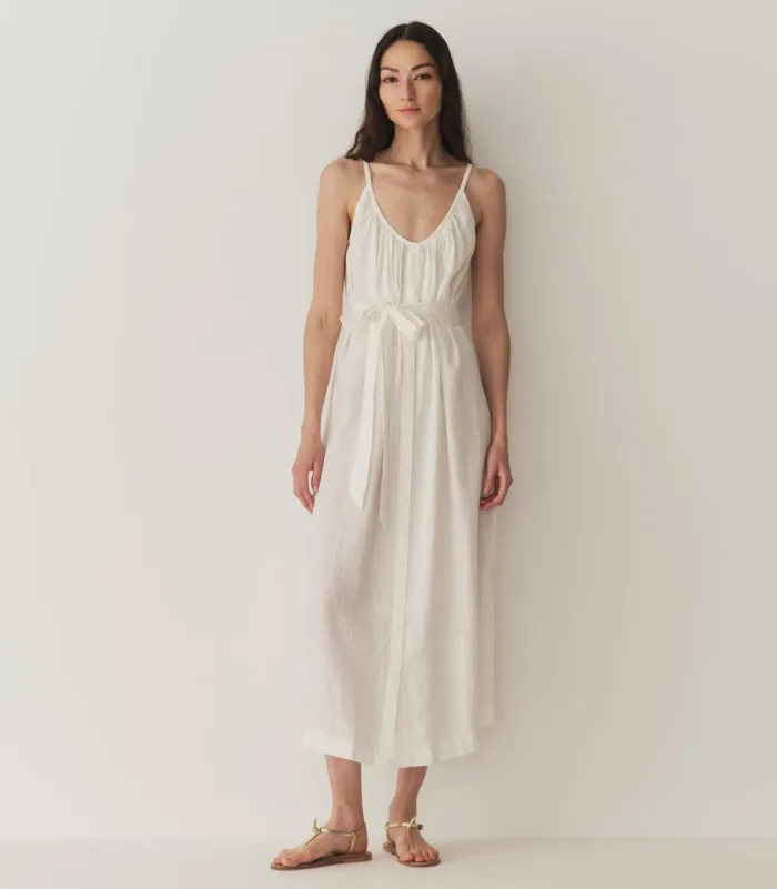 DEN Dresses Women Nevita Linen Dress Salt
