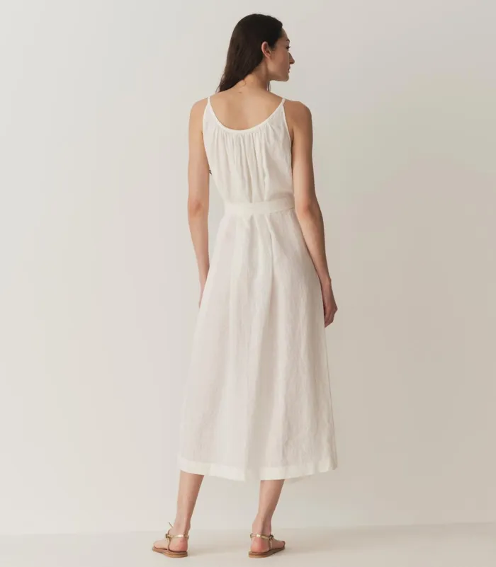 DEN Dresses Women Nevita Linen Dress Salt DEN Dresses Women Nevita Linen Dress Salt