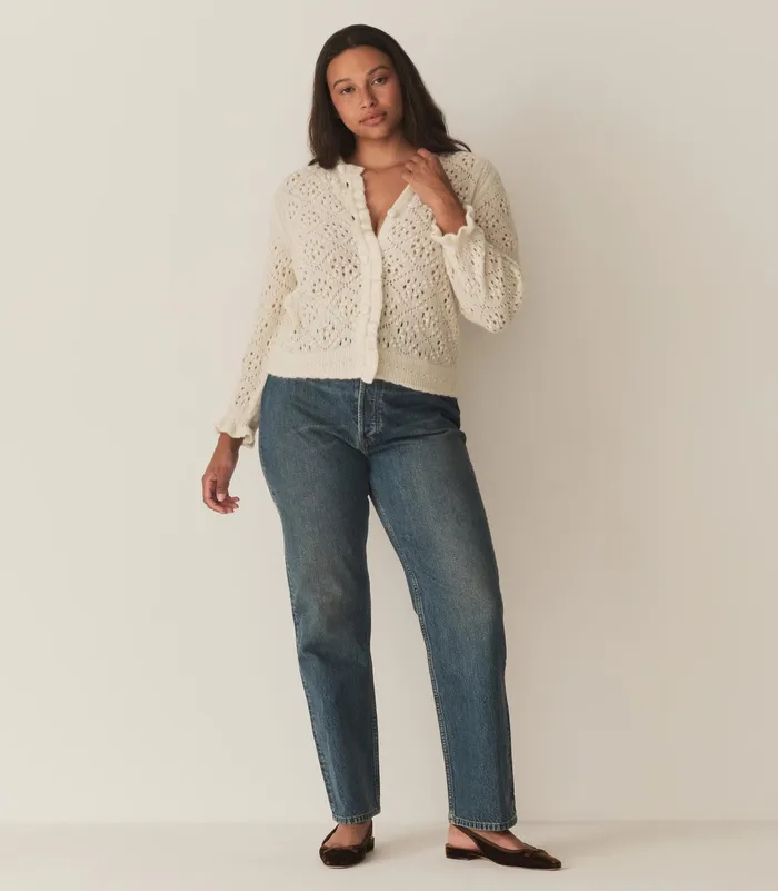 DEN Knitwear Women Claudie Cardigan Ivory DEN Knitwear Women Claudie Cardigan Ivory