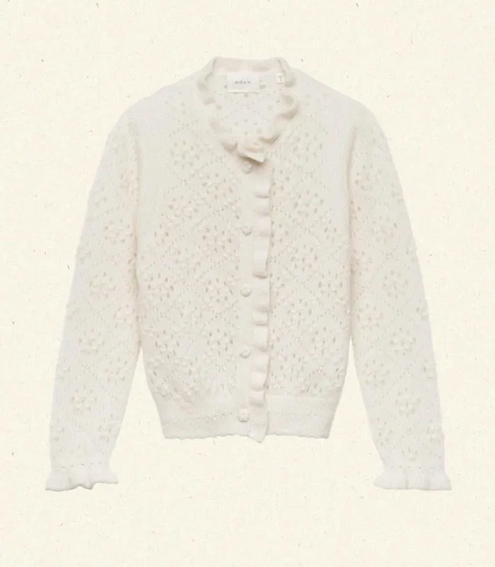 DEN Knitwear Women Claudie Cardigan Ivory DEN Knitwear Women Claudie Cardigan Ivory