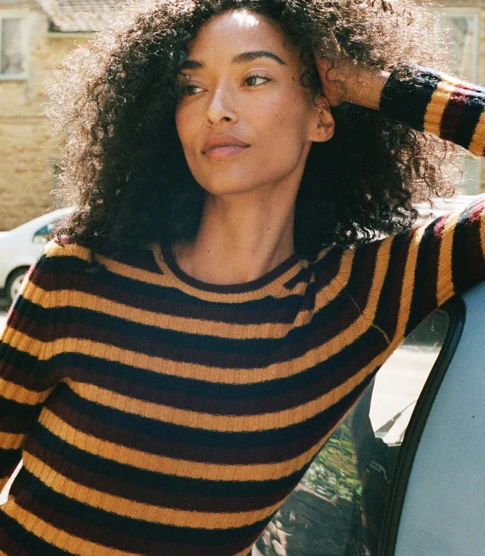 DEN Knitwear Women Hyeres Cashmere Sweater Carrington Stripe DEN Knitwear Women Hyeres Cashmere Sweater Carrington Stripe