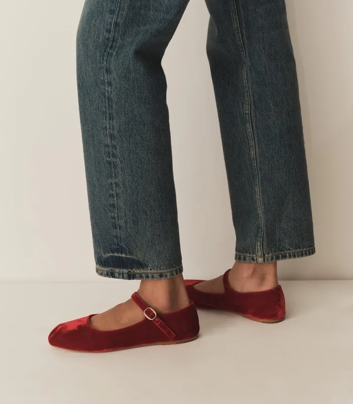 DEN Shoes Women Mary Jane Slipper Ruby Velvet DEN Shoes Women Mary Jane Slipper Ruby Velvet