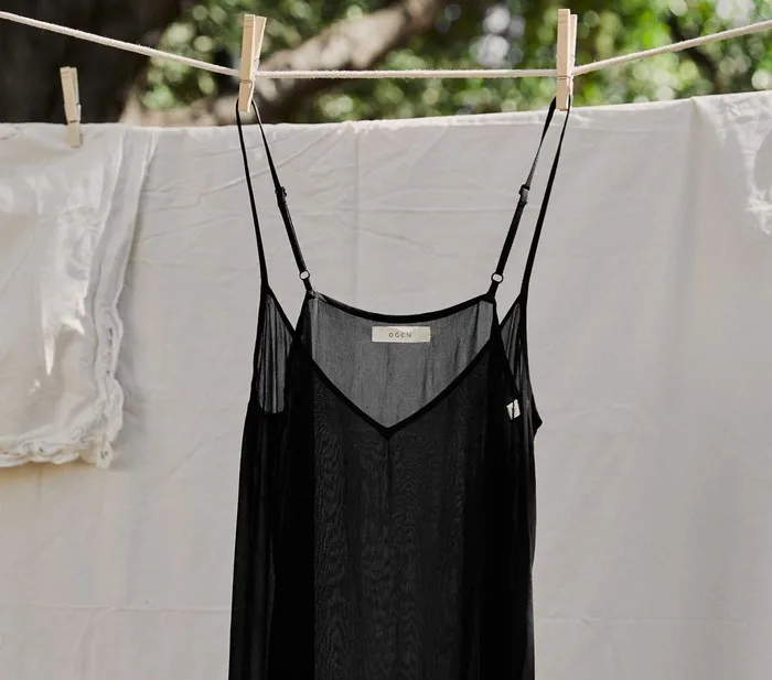 DEN Slips Women Long Deep VNeck Slip Black DEN Slips Women Long Deep VNeck Slip Black