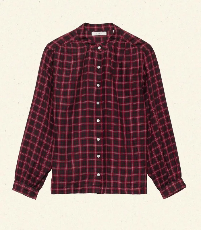 DEN Tops Women Breena Top Rouge Countryside Plaid DEN Tops Women Breena Top Rouge Countryside Plaid