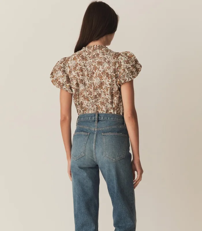 DEN Tops Women Millie Top Blanc Narcissus Floral DEN Tops Women Millie Top Blanc Narcissus Floral