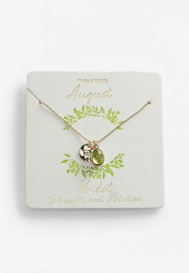 Dainty August Birthstone Necklace Women Maurices Jewelry