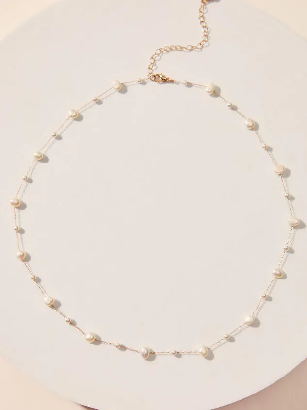 Dainty Pearl Stone Choker Necklace Goldpearl Women Altar039d State Necklaces